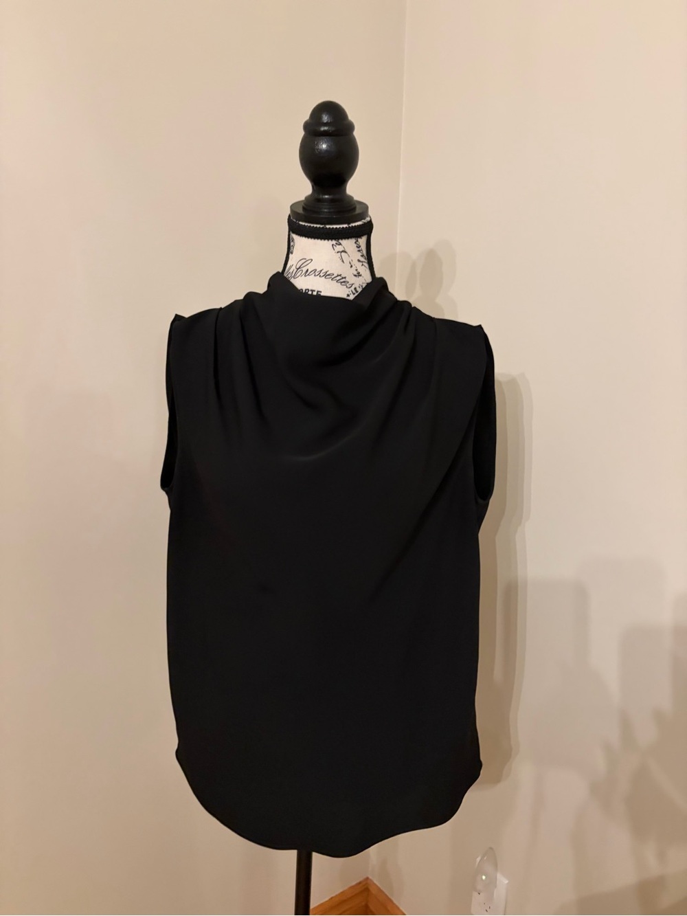 Babaton Black Sleeveless Cowl Neck Camisole